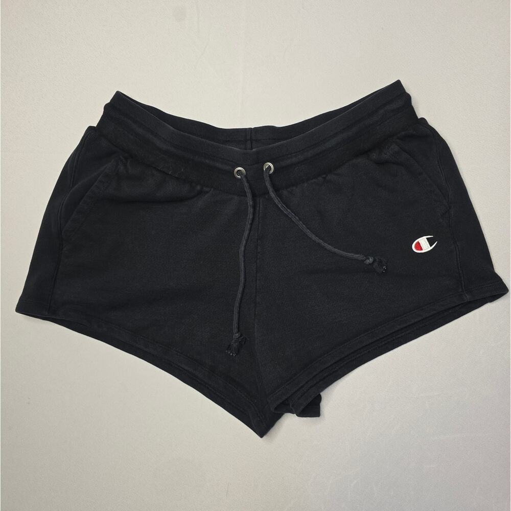 Champion Women's Reverse Weave Black Sweatshorts Size XL